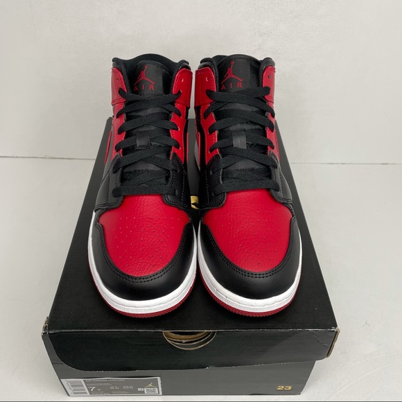 Nike Air Jordan 1 Retro Mid GS “Banned/Bred” NEW - Picture 2 of 4
